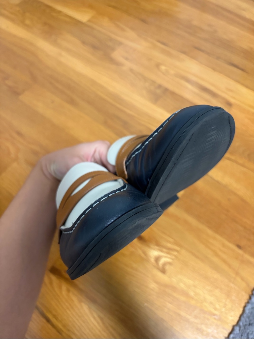 Cole Haan Women's Stassi Penny Loafers in Navy Ivy Pecan sz 8.5 - Picture 7 of 12
